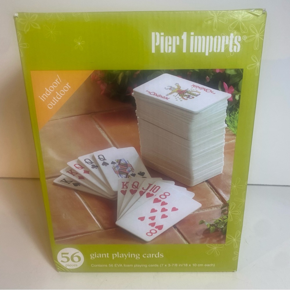 Pier 1 Imports 56 Giant EVA Foam Indoor/Outdoor Playing Cards